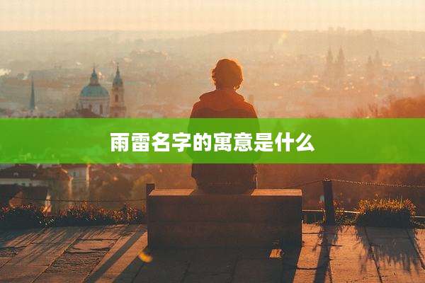 雨雷名字的寓意是什么