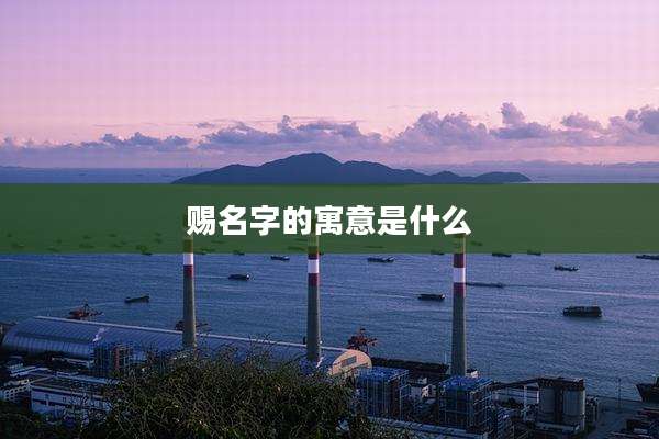 赐名字的寓意是什么