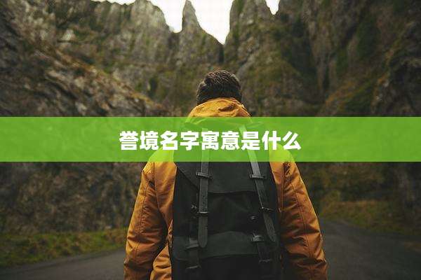 誉境名字寓意是什么