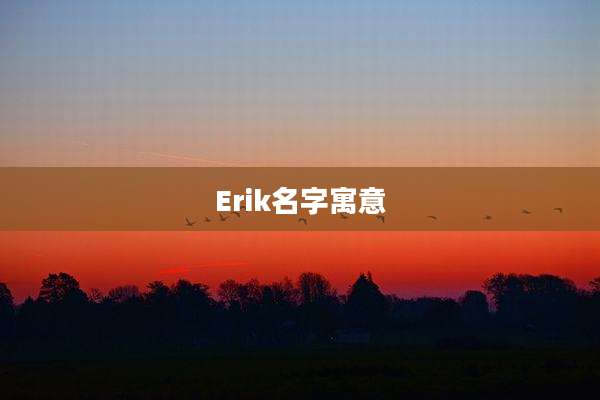 Erik名字寓意