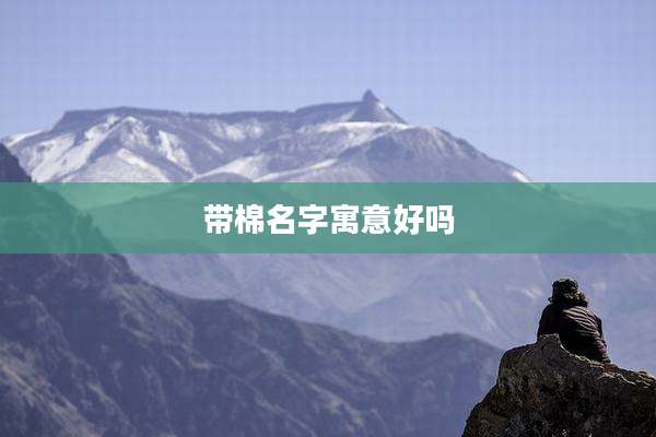 带棉名字寓意好吗