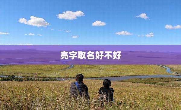 亮字取名好不好