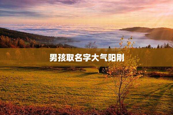 男孩取名字大气阳刚