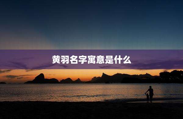 黄羽名字寓意是什么