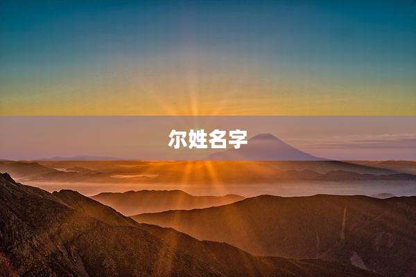尔姓名字