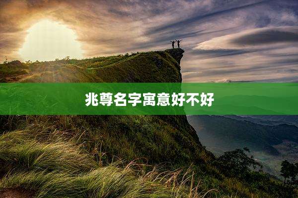 兆尊名字寓意好不好