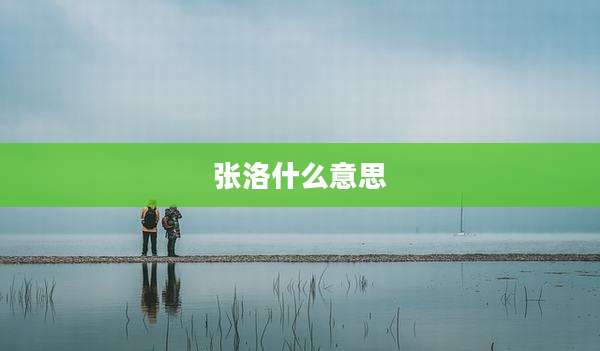 张洛什么意思