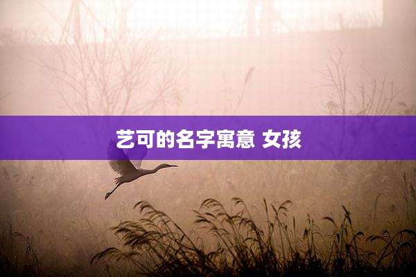 艺可的名字寓意 女孩