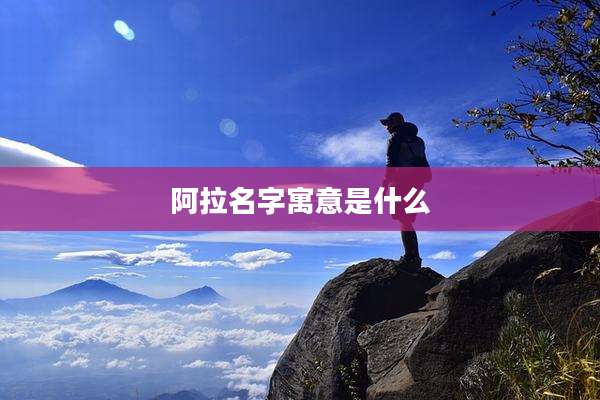 阿拉名字寓意是什么