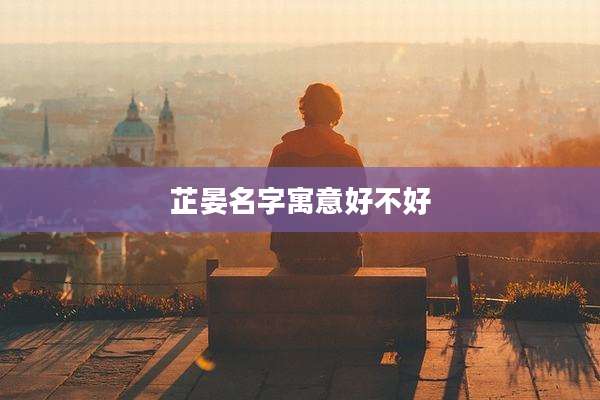 芷晏名字寓意好不好