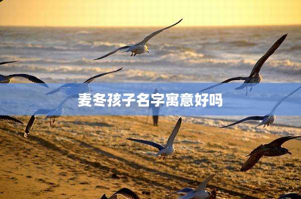 麦冬孩子名字寓意好吗