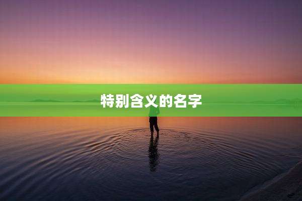 特别含义的名字