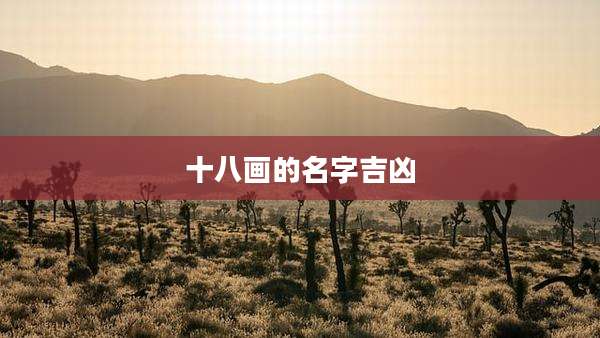 十八画的名字吉凶