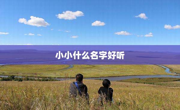 小小什么名字好听