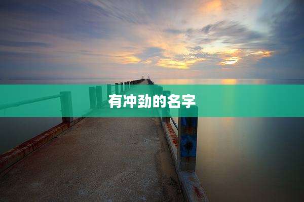 有冲劲的名字
