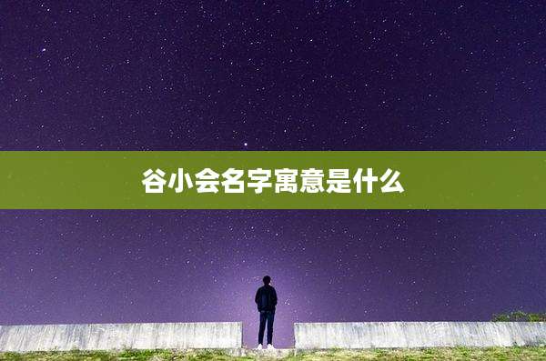 谷小会名字寓意是什么