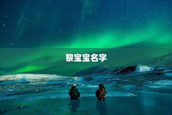 黎宝宝名字