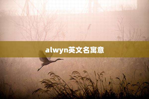 alwyn英文名寓意