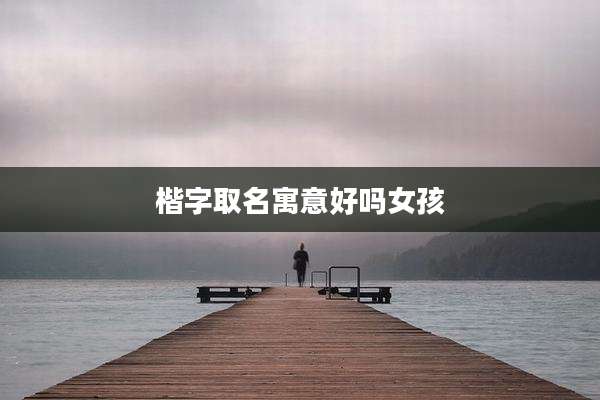 楷字取名寓意好吗女孩