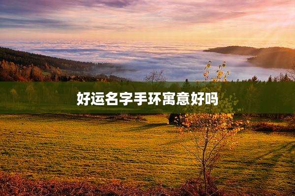 好运名字手环寓意好吗