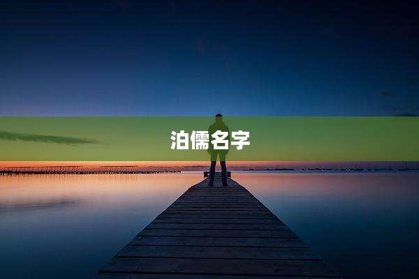 泊儒名字