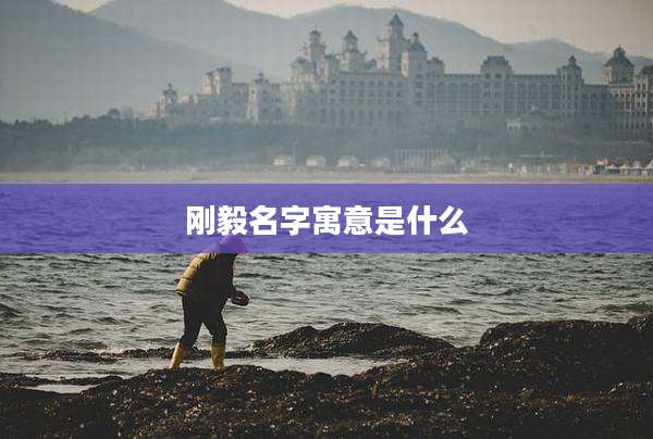 刚毅名字寓意是什么