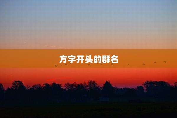 方字开头的群名