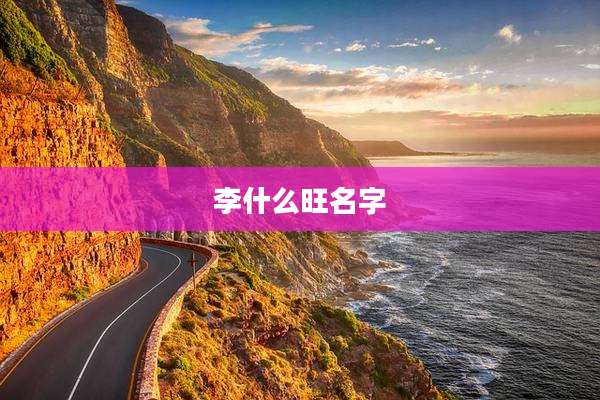 李什么旺名字