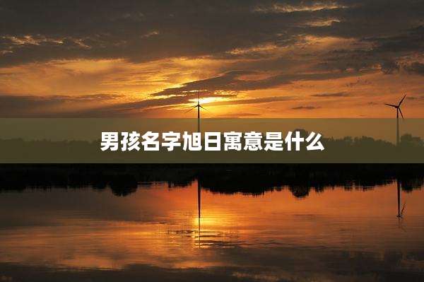 男孩名字旭日寓意是什么