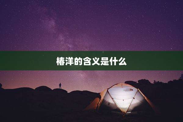 椿洋的含义是什么