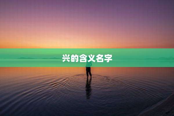 兴的含义名字