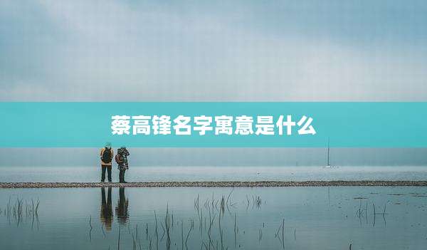 蔡高锋名字寓意是什么