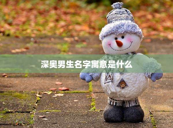 深奥男生名字寓意是什么