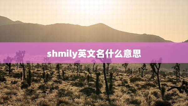 shmily英文名什么意思