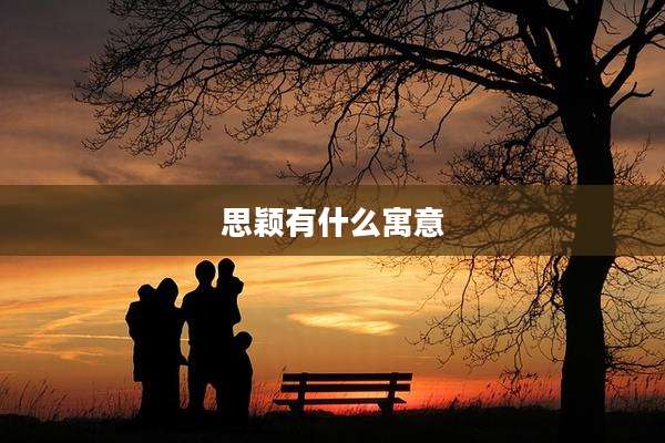 思颖有什么寓意