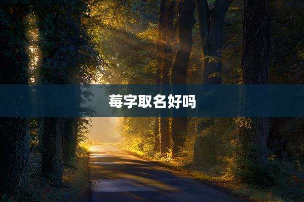 莓字取名好吗