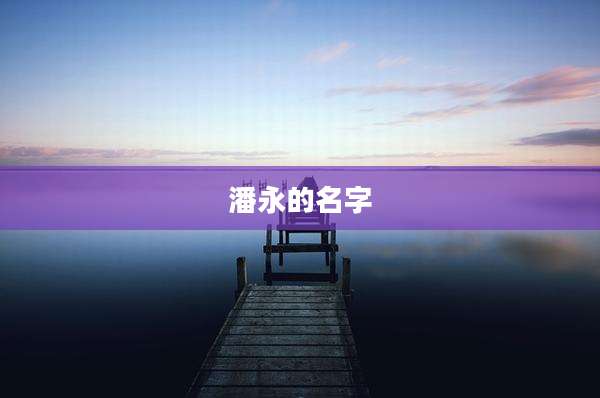 潘永的名字