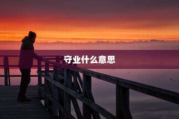 守业什么意思