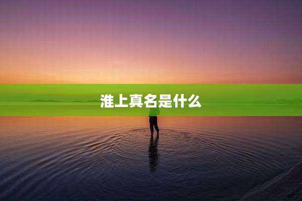 淮上真名是什么