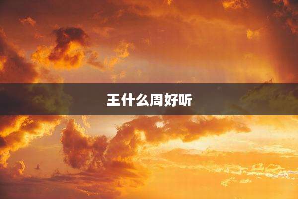 王什么周好听