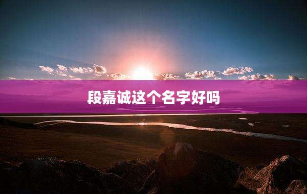 段嘉诚这个名字好吗