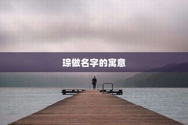 琮做名字的寓意