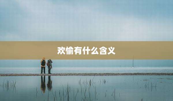 欢愉有什么含义