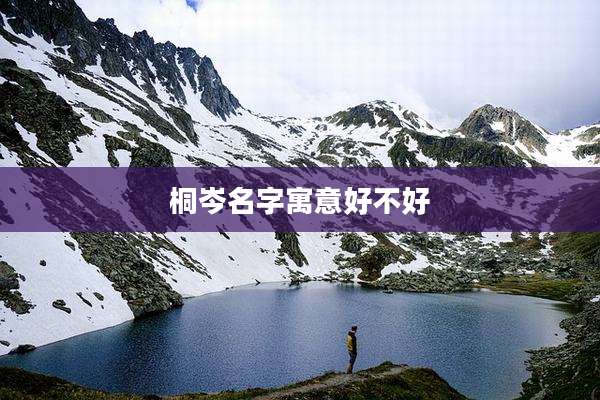 桐岑名字寓意好不好