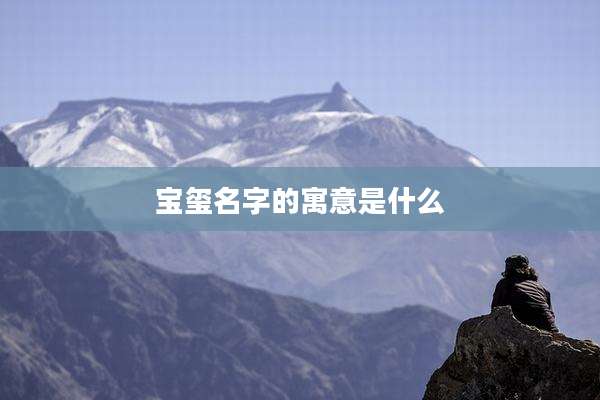 宝玺名字的寓意是什么