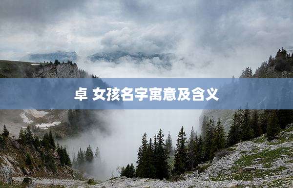 卓 女孩名字寓意及含义