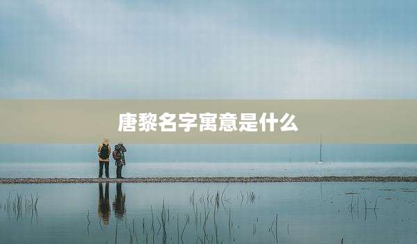 唐黎名字寓意是什么