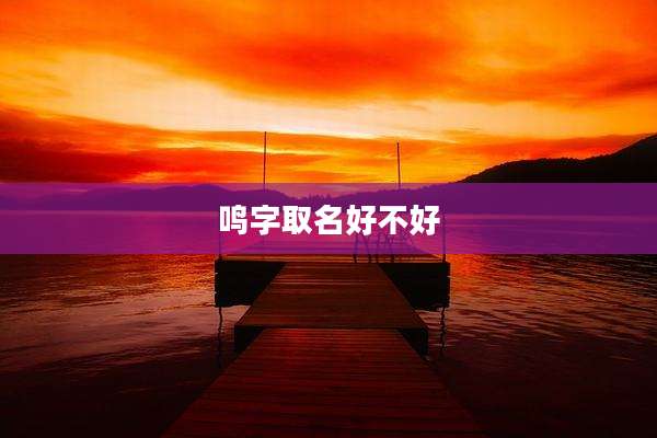 鸣字取名好不好