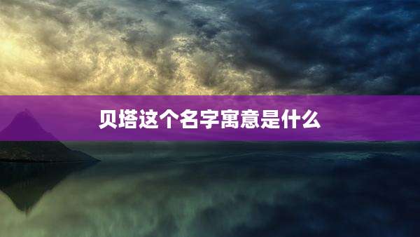 贝塔这个名字寓意是什么
