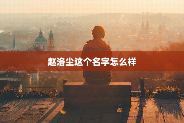 赵洛尘这个名字怎么样